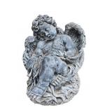 Concrete Sleeping Angel Statue Garden Decor