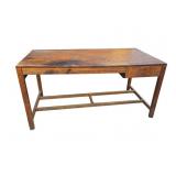 Large Wooden Work Table with 2 Drawers