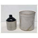 Stoneware Jug and Crock