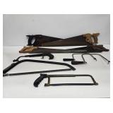 Assorted Hand Saws, Coping Saws & Hack Saws