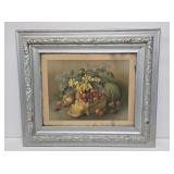 1898 Fruit Print with Victorian Frame