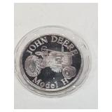 John Deere Model H 1 Oz .999 Silver Round