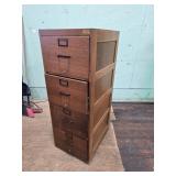 Oak 4 Drawer File Cabinet