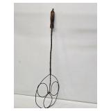 Victorian Wire Rug Beater with Wooden Handle