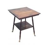 Oak Glass Ball & Claw Foot Lamp Table