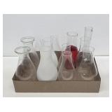 12 Glass Oil Lamp Chimneys