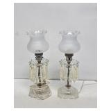 Vintage Glass Vanity Lamps
