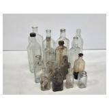 Early Square Glass Medicine Bottles