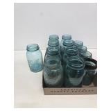 Ball Perfect Mason 1 Quart & Pint Blue Fruit Jars