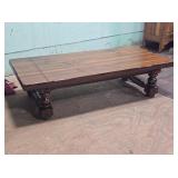 Large Mid-Century Pine Coffee Table