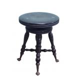 Oak Glass Ball & Claw Piano Stool