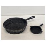 2 Small Cast Iron Skillets