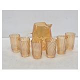 Hand Blown Glass Juice Set