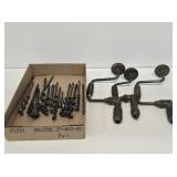 Antique Braces with Square Shank Auger Bits