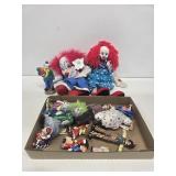 Assorted Clown Dolls & Figurines