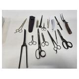 Primitive Antique Shears, Scissors and More