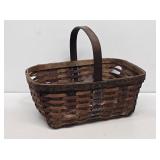 Vintage Woven Wood Gathering Basket