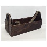 Primitive Wooden Tool Caddy with Strap