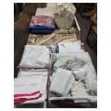 Assorted Doilies, Curtains, & Soft Goods