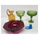 Vintage Colored Glass Items