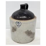 2 Gallon Brown and White Stoneware Jug