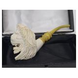 Carved Lion Tobacco Pipe