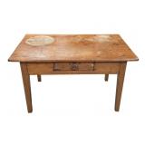 Primitive Wooden Work Table with Drawer