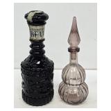 2 Mid-Century Glass Liquor Decanters