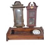3 Wall Clock Cases and Parts