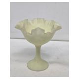 Fenton Art Glass Ruffled Edge Compote
