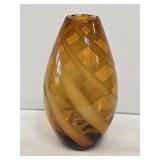 Large Art Glass Swirl Vase