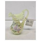 Fenton Art Glass Hand Painted Pitcher
