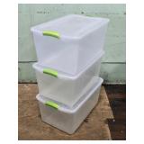 Assorted Plastic Storage Totes