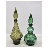 2 Mid-Century Glass Liquor Decanters