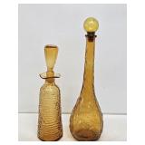 2 Mid-Century Glass Liquor Decanters
