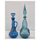 2 Mid-Century Glass Liquor Decanters