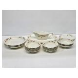 Hall's Autumn Leaf Jewel Tea Plates and Bowls
