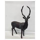 Standing Reindeer Resin Statue
