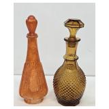 2 Mid-Century Glass Liquor Decanters