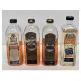4 NOS Bottles with Original Labels & Product