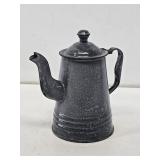 Small Gray Ganiteware Teapot