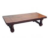 Large Mid-Century Pine Coffee Table