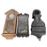 3 Wall Clock Cases and Parts