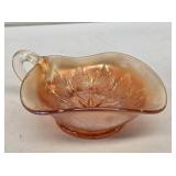 Orange Carnival Glass Candy Dish