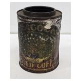 Early Peacock Coffee Advertising Tin