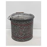 Falls City Galvanized Metal Minnow Bucket
