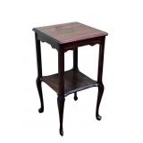 Mahogany End Table with Queen Anne Legs
