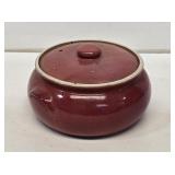 Uhl Pottery Red Stoneware Bean Pot