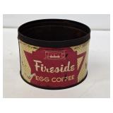 Fireside Egg Coffee Advertising Tin