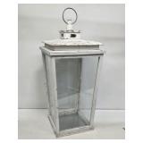 Large Wooden Painted Candle Lantern